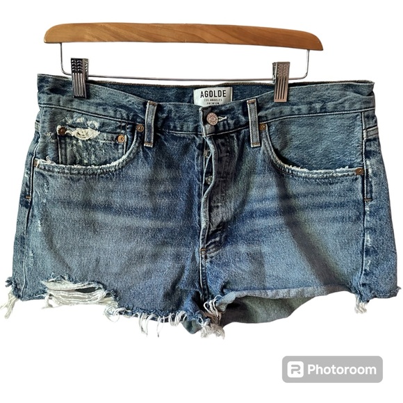 Agolde Pants - Agolde Parker Cut Off Denim Shorts Distressed Size 30‎